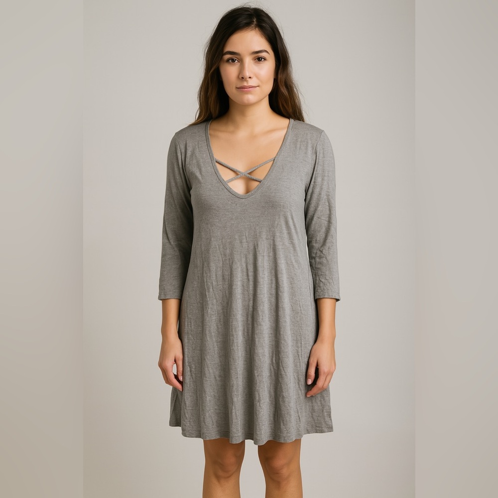 Gray cotton dress